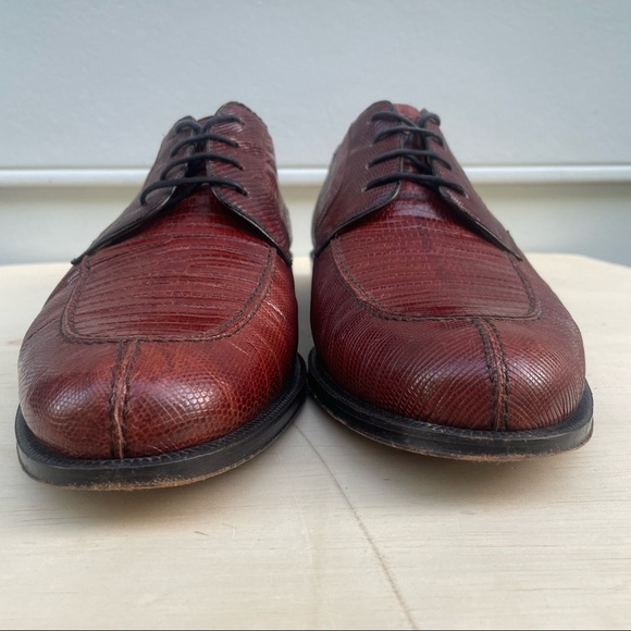 Barcelino genuine lizard oxford lace up dress shoes, hand made in Spain 11.5 M - Picture 3 of 12
